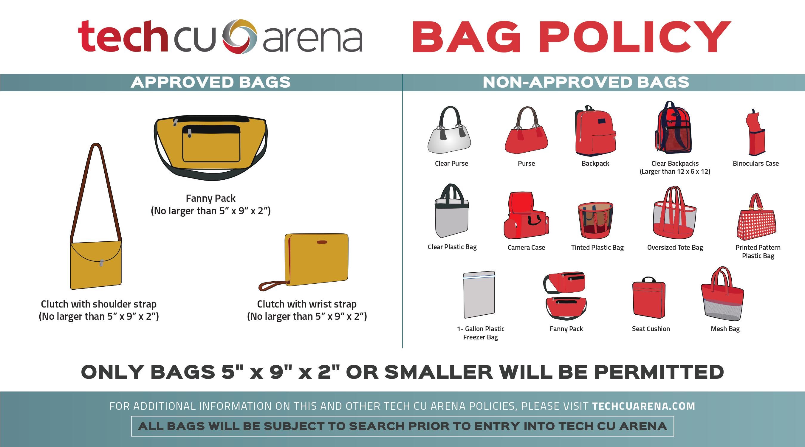 Bag Policy | Iowa Events Center